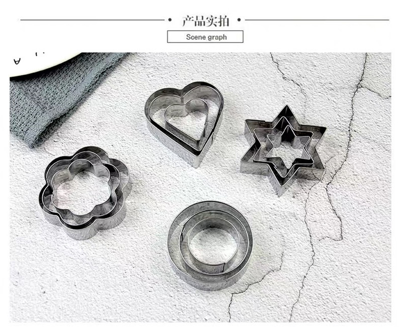 Stainless Steel Steamed Bread Biscuit Vegetable Fruit Cutting Mold Valentine's Day Love Plum Blossom round Star-Shaped Three-Dimensional Biscuit Mold Stainless Steel Steamed Bread Biscuit Vegetable Fruit Cutting Mold Valentine's Day Love Plum Blossom round Star-Shaped Three-Dimensional Biscuit Mold
