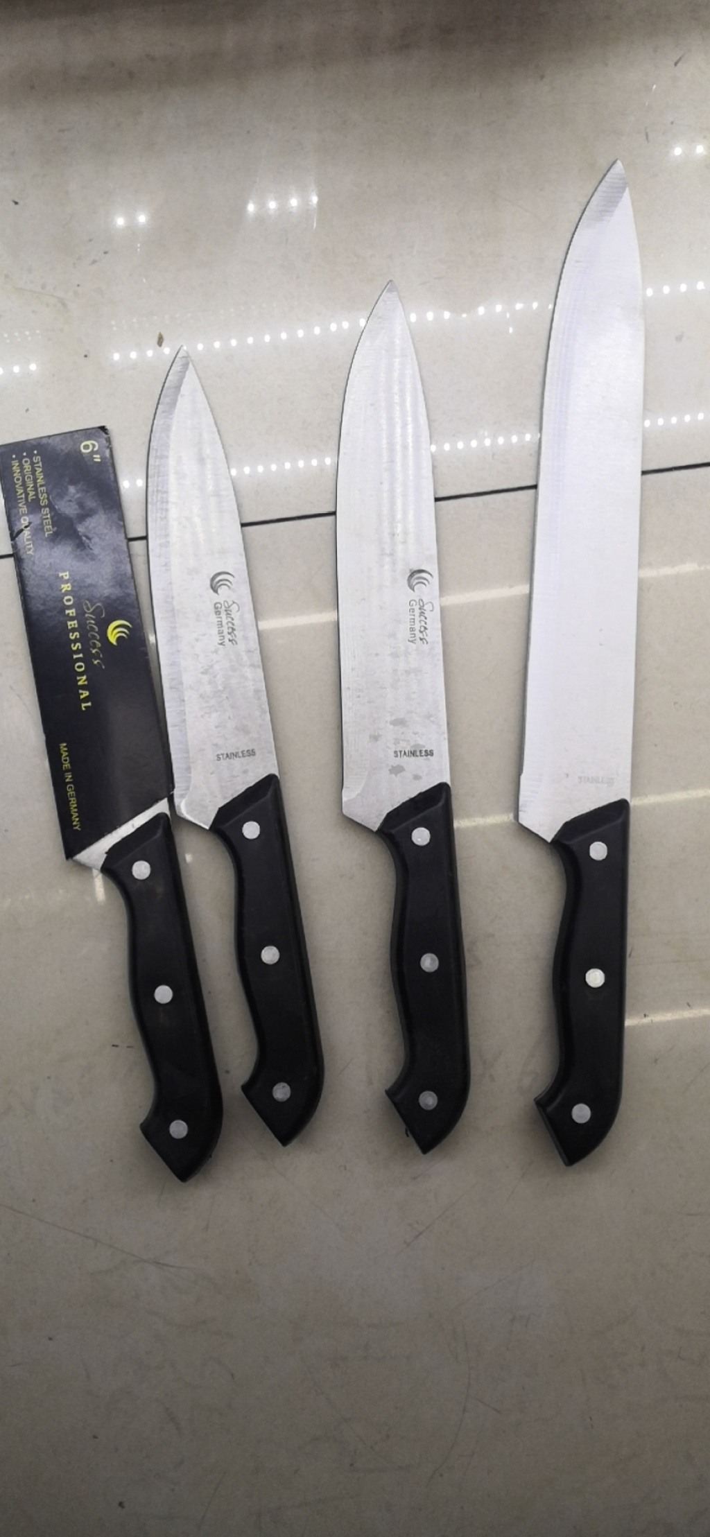 Factory Direct Sales South American Popular 6-9-Inch White Hook Tail Full Handle Chef Knife Fruit Knife Western Style Kitchen Knife