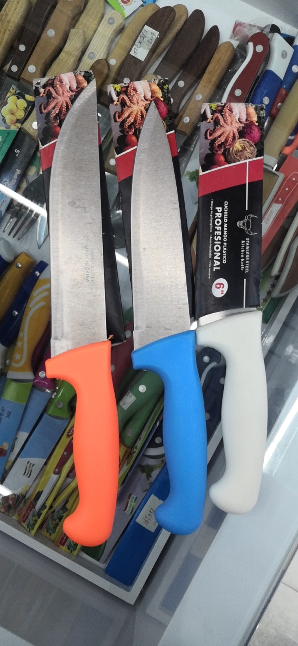 Factory Direct Sales South American Popular 6-9-Inch White Hook Tail Full Handle Chef Knife Fruit Knife Western Style Kitchen Knife