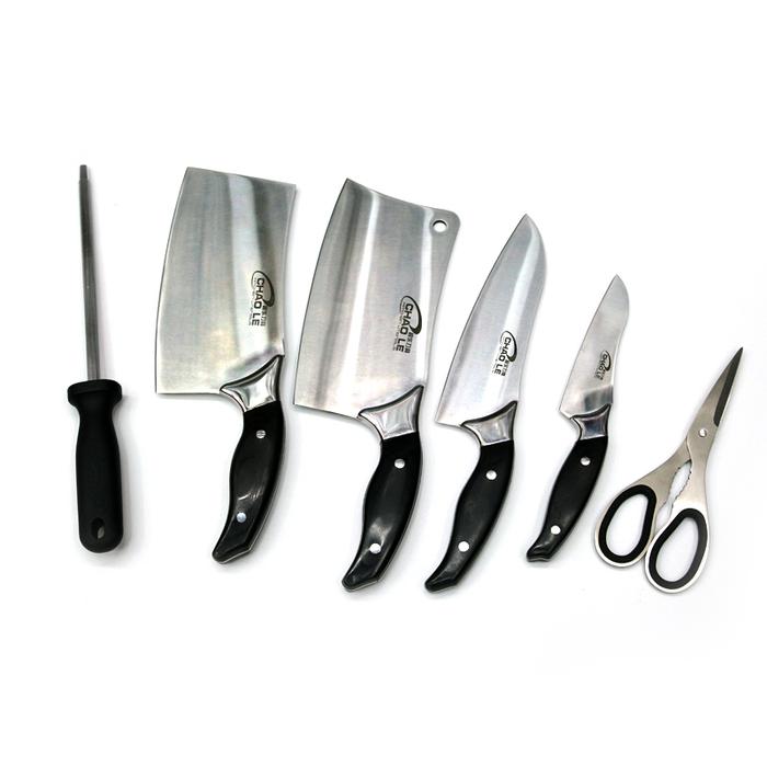 Promotion with Kitchen knife block + Color Box + Kitchen knife + Bone Knife Set 8 pieces of Gift Set knife set,