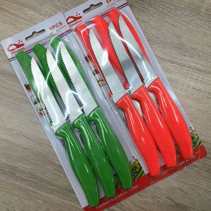 Fruit knife fruit knife steak knife with 6PC stainless steel tooth knife kitchen knife knife set million knife Fruit knife fruit knife steak knife with 6PC stainless steel tooth knife kitchen knife knife set million knife