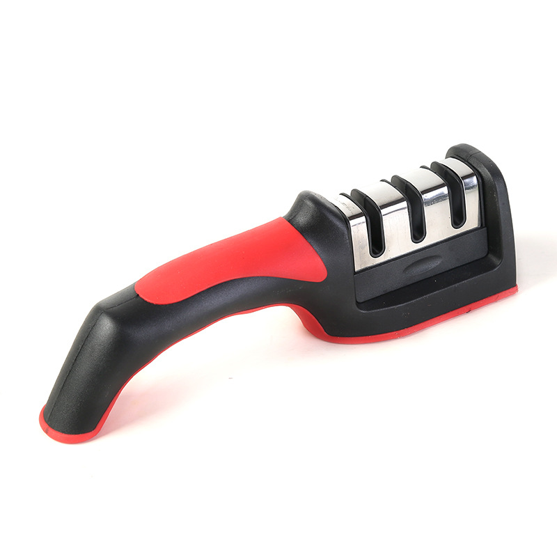 New Three-Section Kitchen Knife Sharpener Fast Diamond Fabulous Sharpening Product Multi-Function Kitchen Knife Sharpening Stone Hand-Held Sharpening