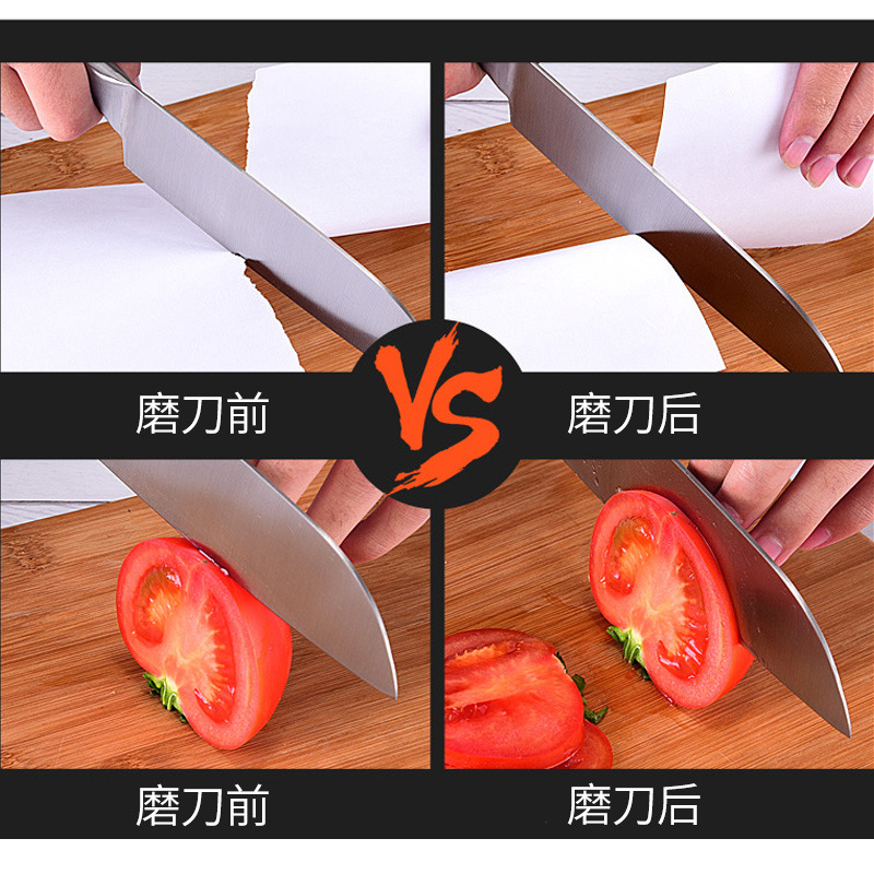 New Three-Section Kitchen Knife Sharpener Fast Diamond Fabulous Sharpening Product Multi-Function Kitchen Knife Sharpening Stone Hand-Held Sharpening