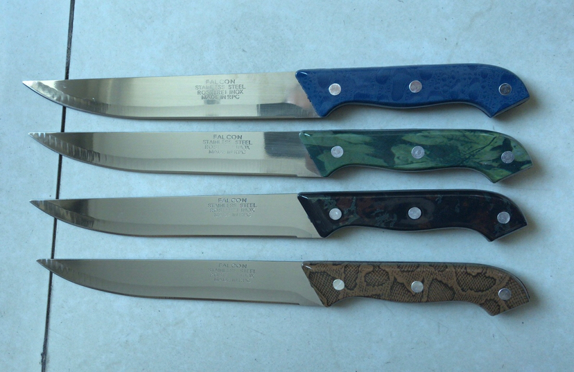 6/7/8 inch Hen Knife Fruit Knife Kitchen knife 4 color Blend hot Seller in Middle East and South America 6/7/8 inch Hen Knife Fruit Knife Kitchen knife 4 color Blend hot Seller in Middle East and South America