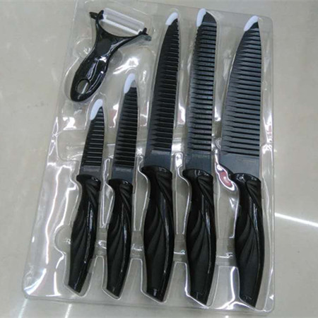 Gift set kitchen knife spray paint knife printing knife five-piece set fruit knife chef knife direct selling Gift set kitchen knife spray paint knife printing knife five-piece set fruit knife chef knife direct selling