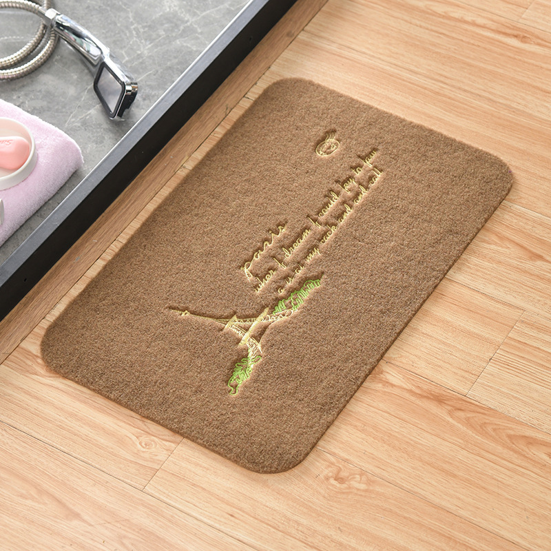 New Fashion Carpet Floor Mat Living Room Bedroom Entrance Floor Mat Bathroom Water-Absorbing Non-Slip Mat Patterned Mat Wholesale