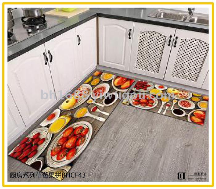 Non-slip, oil-proof, waterproof kitchen household web celebrity floor mat into the door mat bathroom bathroom floor mat