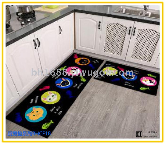 Non-slip, oil-proof, waterproof kitchen household web celebrity floor mat into the door mat bathroom bathroom floor mat