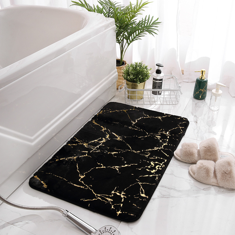 Household Bedroom Bedside Non-Slip Imitation Rabbit Fur Floor Mat Living Room Absorbent Floor Mat Plush Rabbit Fur Carpet Floor Mat