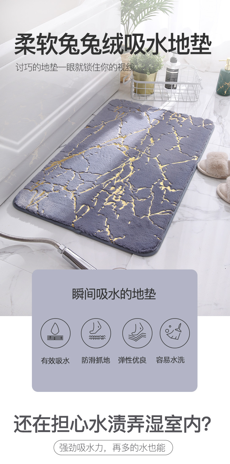 Household Bedroom Bedside Non-Slip Imitation Rabbit Fur Floor Mat Living Room Absorbent Floor Mat Plush Rabbit Fur Carpet Floor Mat Household Bedroom Bedside Non-Slip Imitation Rabbit Fur Floor Mat Living Room Absorbent Floor Mat Plush Rabbit Fur Carpet Floor Mat