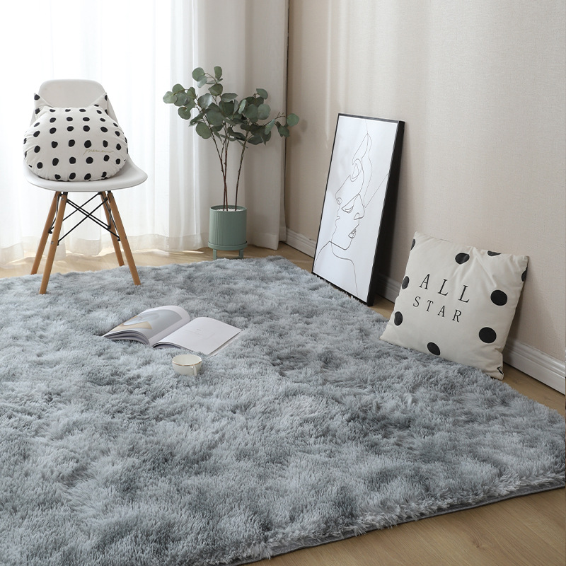 Household Tie-Dye Gradient Carpet Home Living Room Silk Carpet Bedroom Wall-to-Wall Carpet Balcony Cushion Manufacturers