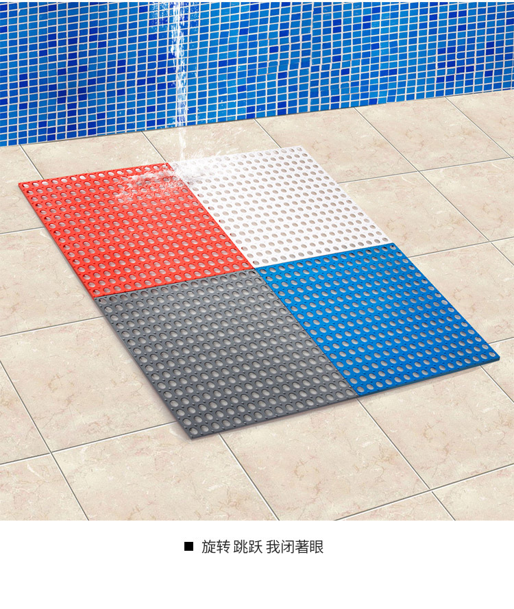 TPR Bathroom Stitching Non-Slip Mat Toilet Shower Bath Waterproof Foot Mat Wholesale Delivery