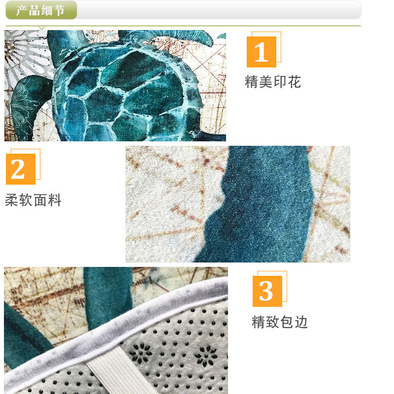 Three-Piece Bathroom Style Absorbent Style New Creative Floor Mat Non-Slip Toilet European and American D Wooden Board 3 Cross-Border