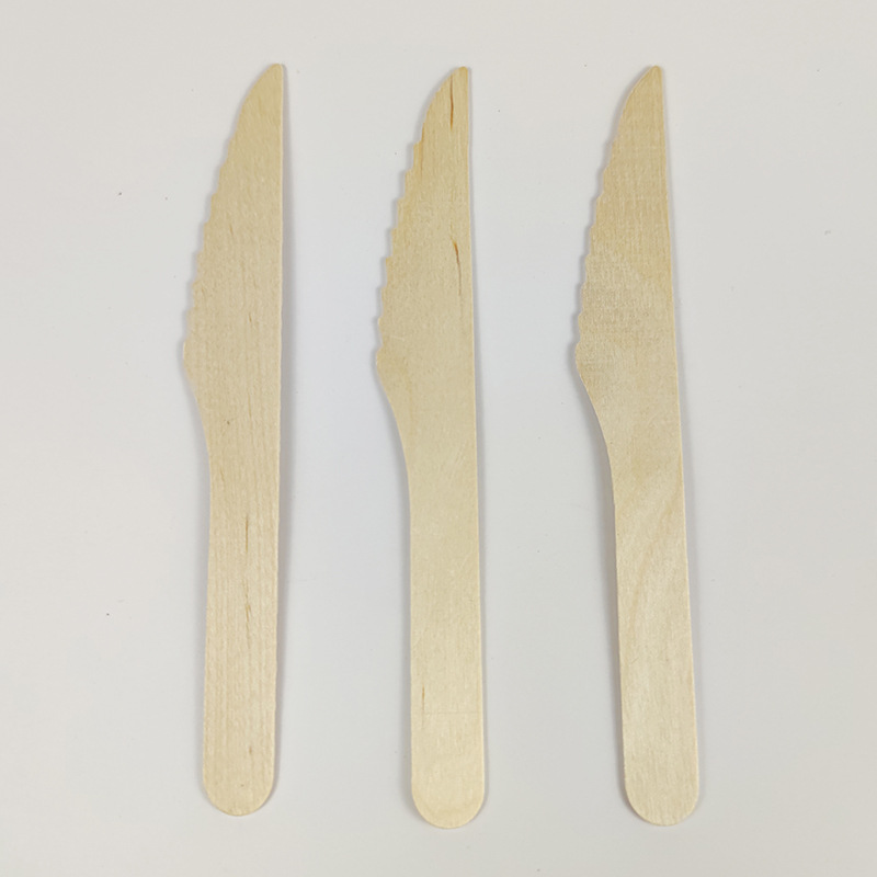 Disposable Wooden Knife, Fork and Spoon Suit Dessert Spoon Environmental Protection Tableware Set Table Knife Birch Spoon Creative Customization