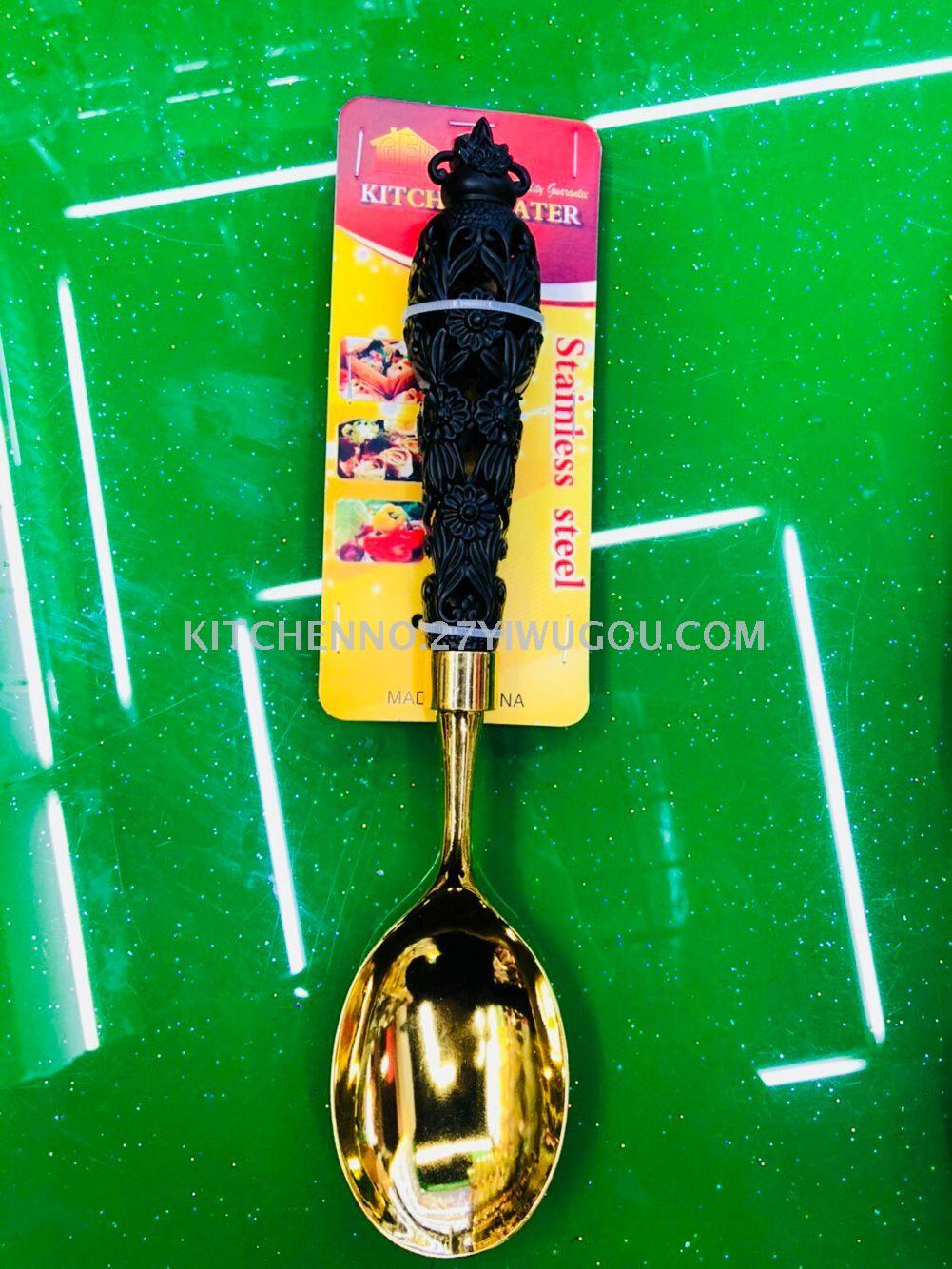 Gold-plated silver-zinc alloy communal tableware dividing spoon shell spoon table knife cake fork salad fork Gold-plated silver-zinc alloy communal tableware dividing spoon shell spoon table knife cake fork salad fork