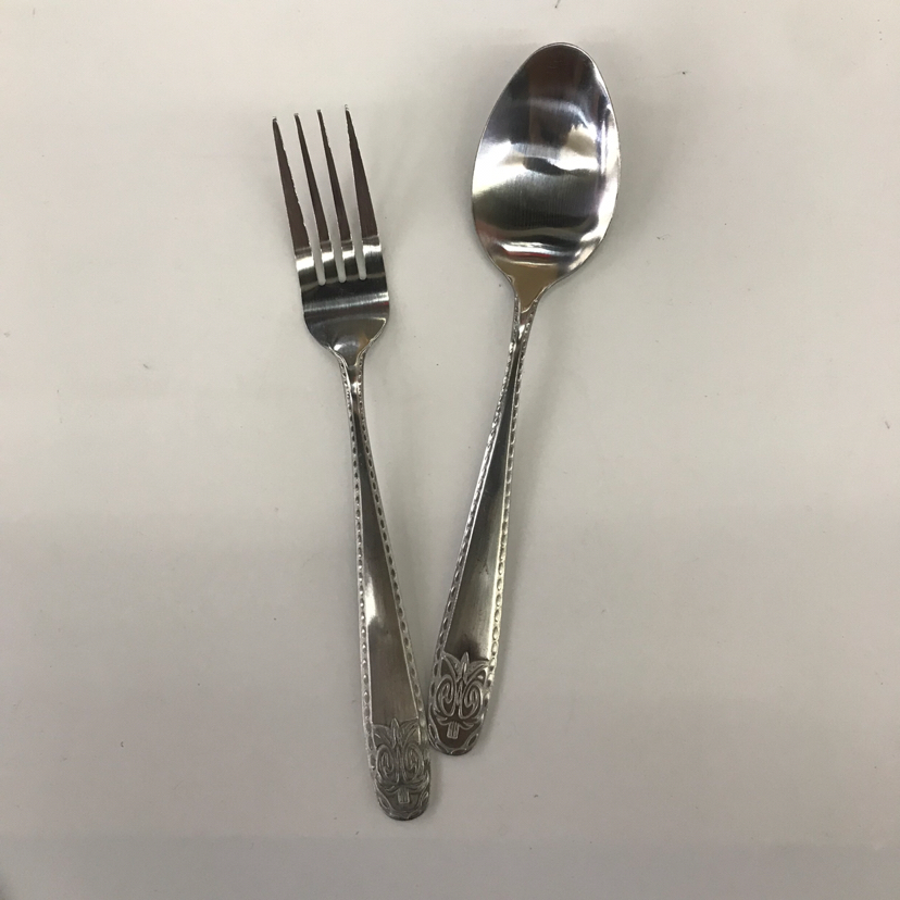 410 Stainless Steel Material Western Tableware Small round Head Series C Solid Color Table Knife Spork Tea Spork Can Be Sold Separately