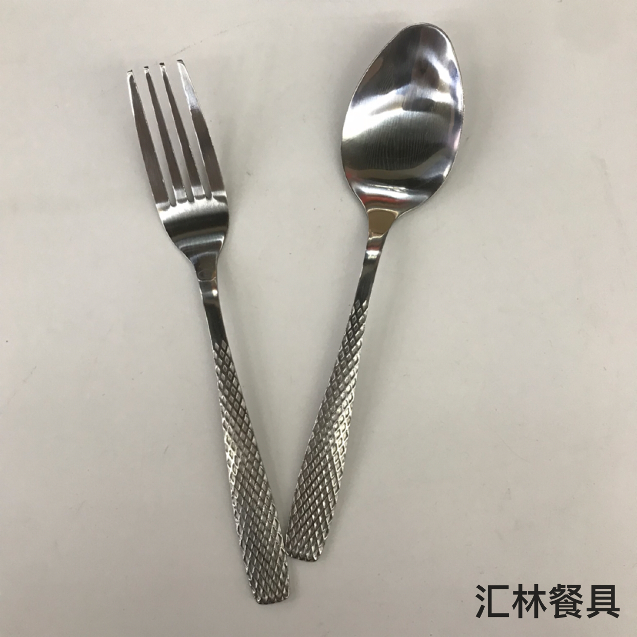 410 Stainless Steel Material Western Tableware Square Toe Sand Blasting Series L Table Knife Spork Tea Spork