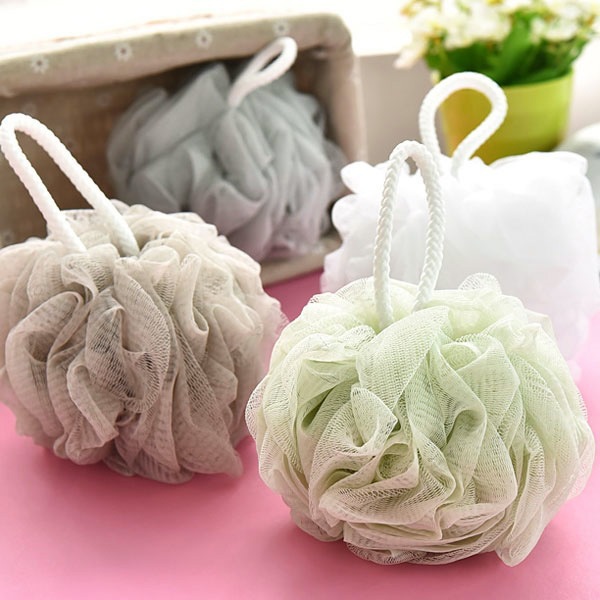 Two-Color Large Bath Ball Mesh Sponge Shower Net Ball Back Rubbing Bath Flower Color Matching Home Bath Loofah Bath Ball Shower Ball Bath Ball Wholesale
