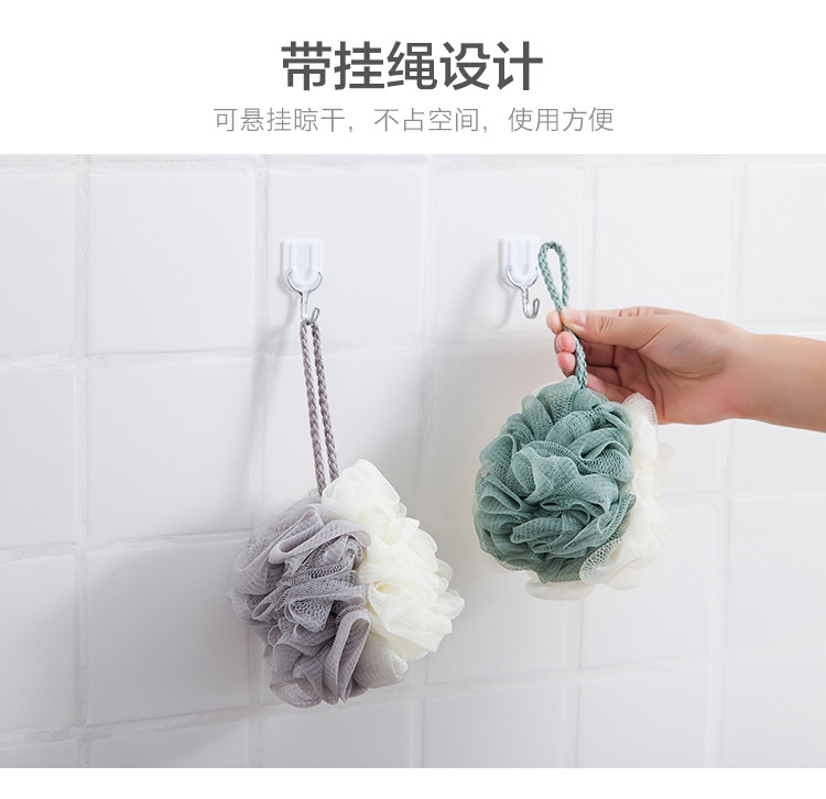 Two-Color Large Bath Ball Mesh Sponge Shower Net Ball Back Rubbing Bath Flower Color Matching Home Bath Loofah Bath Ball Shower Ball Bath Ball Wholesale Two-Color Large Bath Ball Mesh Sponge Shower Net Ball Back Rubbing Bath Flower Color Matching Home Bath Loofah Bath Ball Shower Ball Bath Ball Wholesale