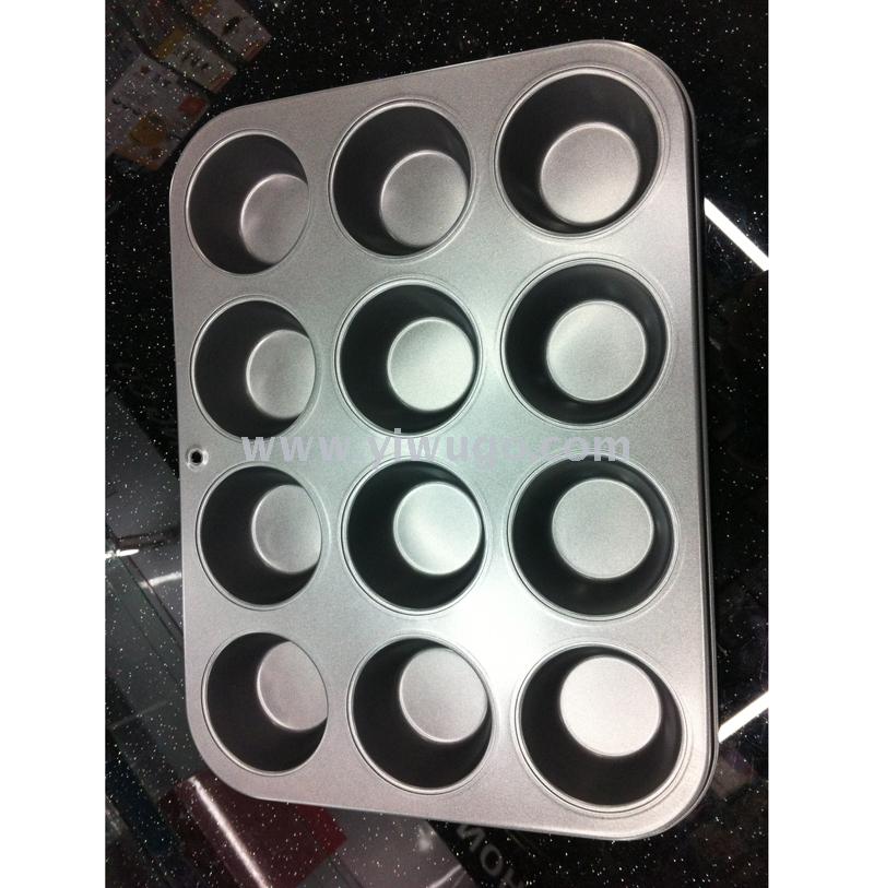 Baking pan for 12 cups cake mold nonstick baking pan for muffin cake