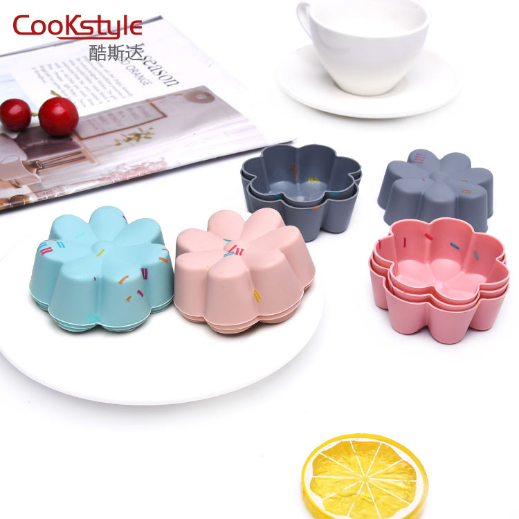 Kustar Flower Silicone Cake Cup Easy to Clean Easily Removable Mold Cake Mold DIY Bread Cake Muffin Cup