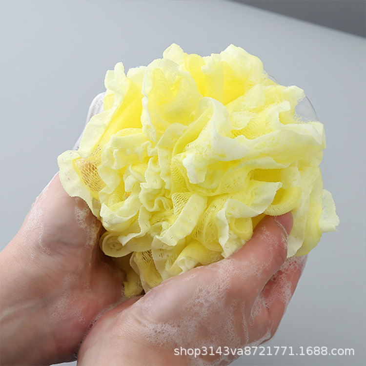 Summer Hot Korean Lace Large Bath Ball Color Mesh Sponge Soft Strengthening Style Bath Products Wholesale