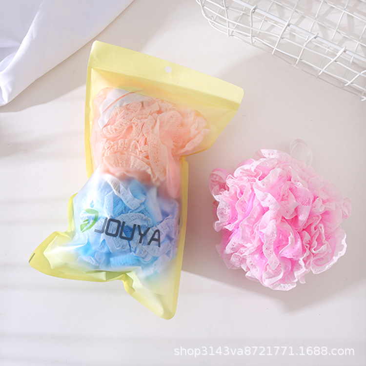 Summer Hot Korean Lace Large Bath Ball Color Mesh Sponge Soft Strengthening Style Bath Products Wholesale