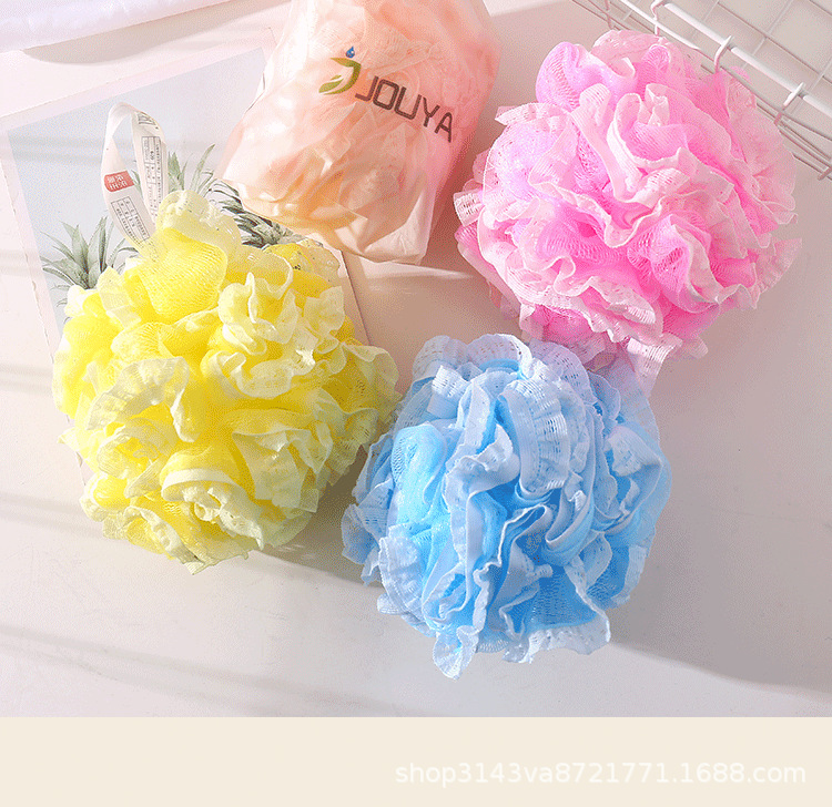 Summer Hot Korean Lace Large Bath Ball Color Mesh Sponge Soft Strengthening Style Bath Products Wholesale Summer Hot Korean Lace Large Bath Ball Color Mesh Sponge Soft Strengthening Style Bath Products Wholesale