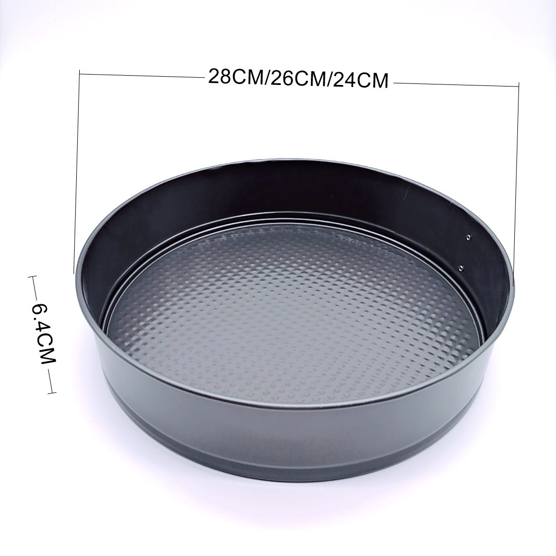 Color Box 3Pc Live Bottom with Buckle Cake Mold round Gray Carbon Steel Spray Non-Stick Live Bottom Cake Mold Color Box 3Pc Live Bottom with Buckle Cake Mold round Gray Carbon Steel Spray Non-Stick Live Bottom Cake Mold