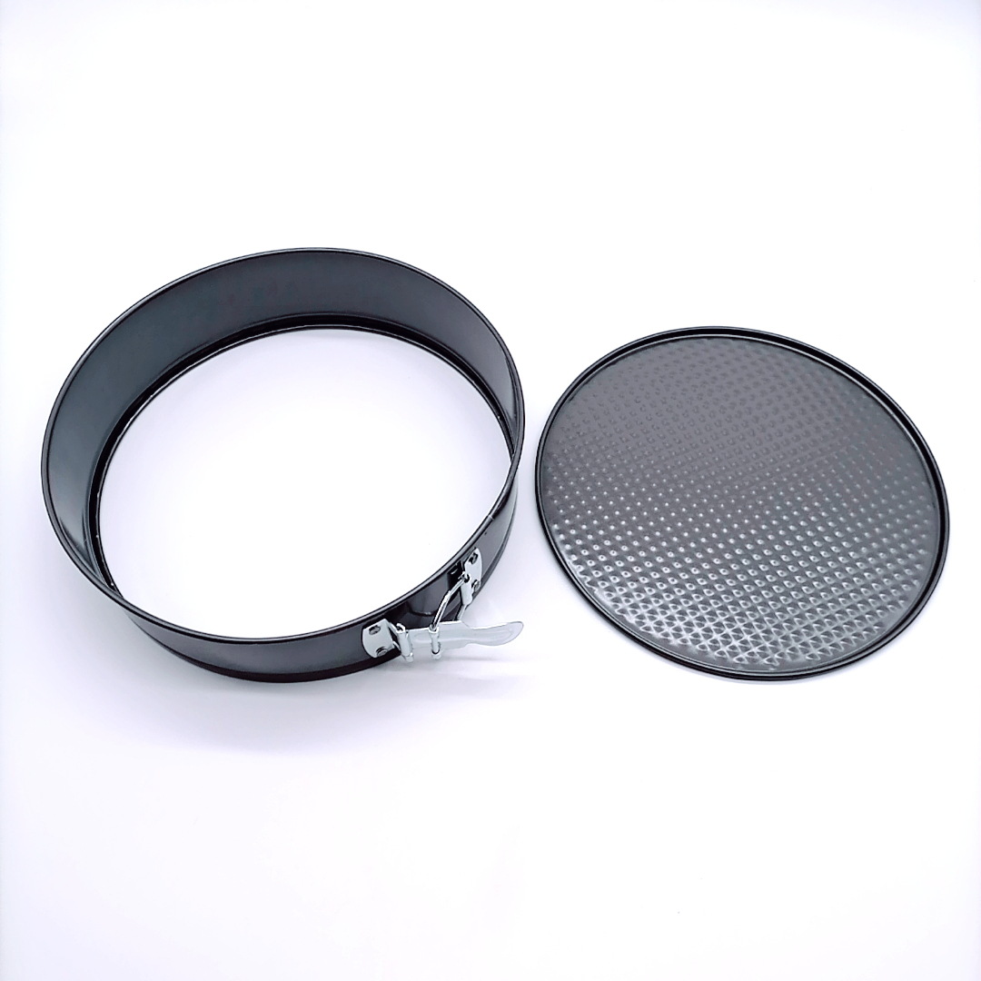 Color Box 3Pc Live Bottom with Buckle Cake Mold round Gray Carbon Steel Spray Non-Stick Live Bottom Cake Mold Color Box 3Pc Live Bottom with Buckle Cake Mold round Gray Carbon Steel Spray Non-Stick Live Bottom Cake Mold