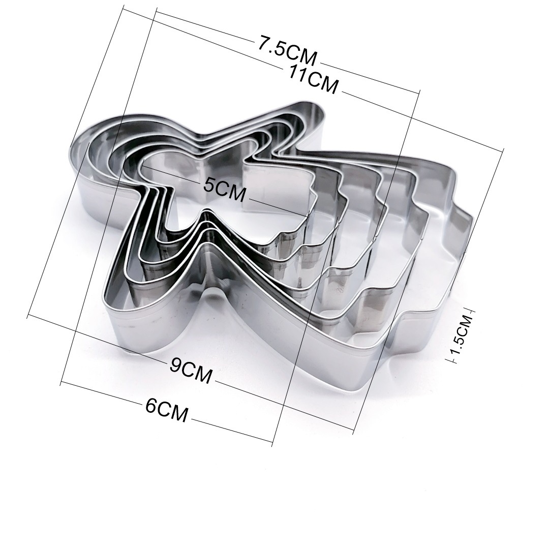 Ladies-Person Stainless Steel Baking Tools Irregular Biscuit Mold Mousse Cake Mold 5Pc Pack Ladies-Person Stainless Steel Baking Tools Irregular Biscuit Mold Mousse Cake Mold 5Pc Pack
