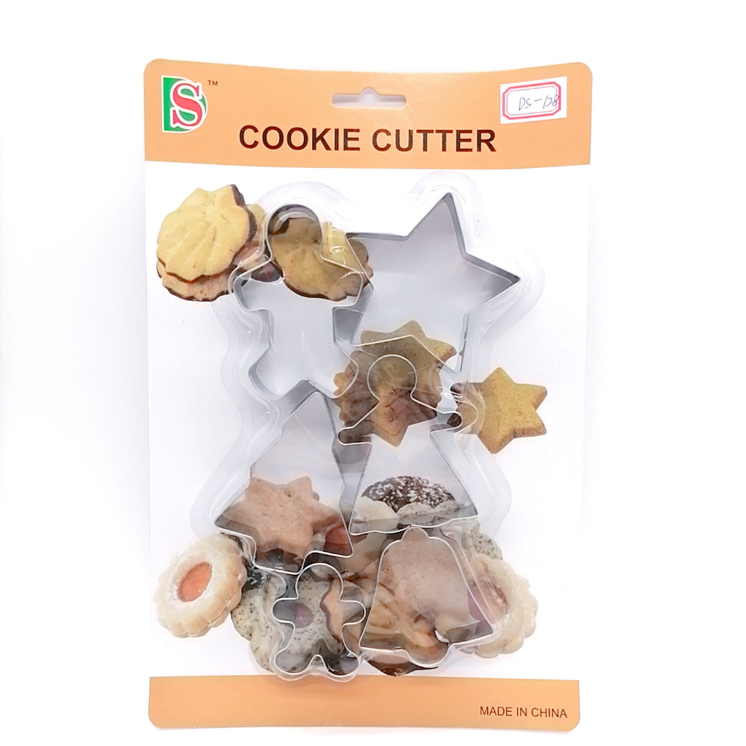Geometric Christmas Style Baking Mold Stainless Steel Biscuit Mold 6-Piece Cake Mold Clamshell Packaging Geometric Christmas Style Baking Mold Stainless Steel Biscuit Mold 6-Piece Cake Mold Clamshell Packaging