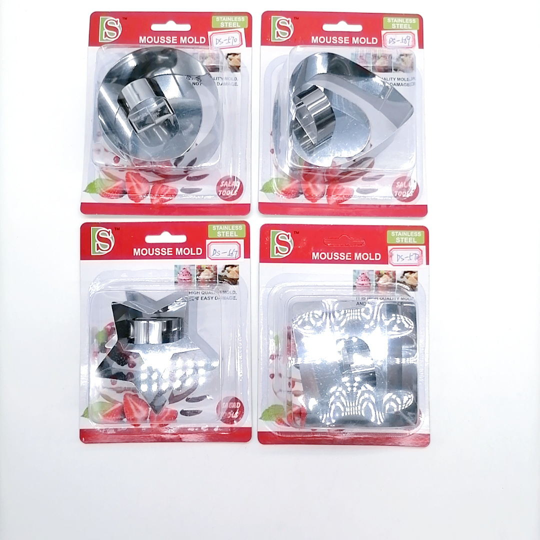 Stainless Steel Mousse Mold Small Cake Mold Small Mousse Ring Cheesecake Cookies Mold Baking Tool Set
