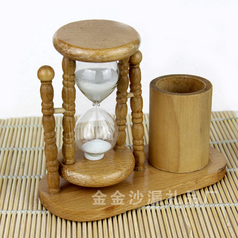 Hot products drain sand wooden pen hourglass YM108C new listing Hot products drain sand wooden pen hourglass YM108C new listing