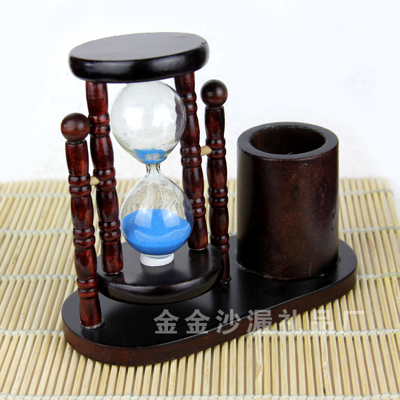 Hot products drain sand wooden pen hourglass YM108C new listing Hot products drain sand wooden pen hourglass YM108C new listing