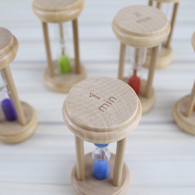 New wood 1/2/3 minute timer hourglass creative household crafts decoration knick-knacks