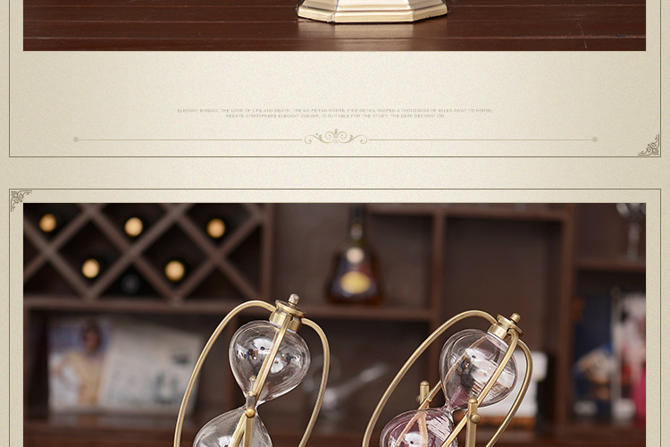 European-style hardware antique gold hourglass sitting room bedroom study hourglass timer set soft decoration home furnishing wholesale European-style hardware antique gold hourglass sitting room bedroom study hourglass timer set soft decoration home furnishing wholesale