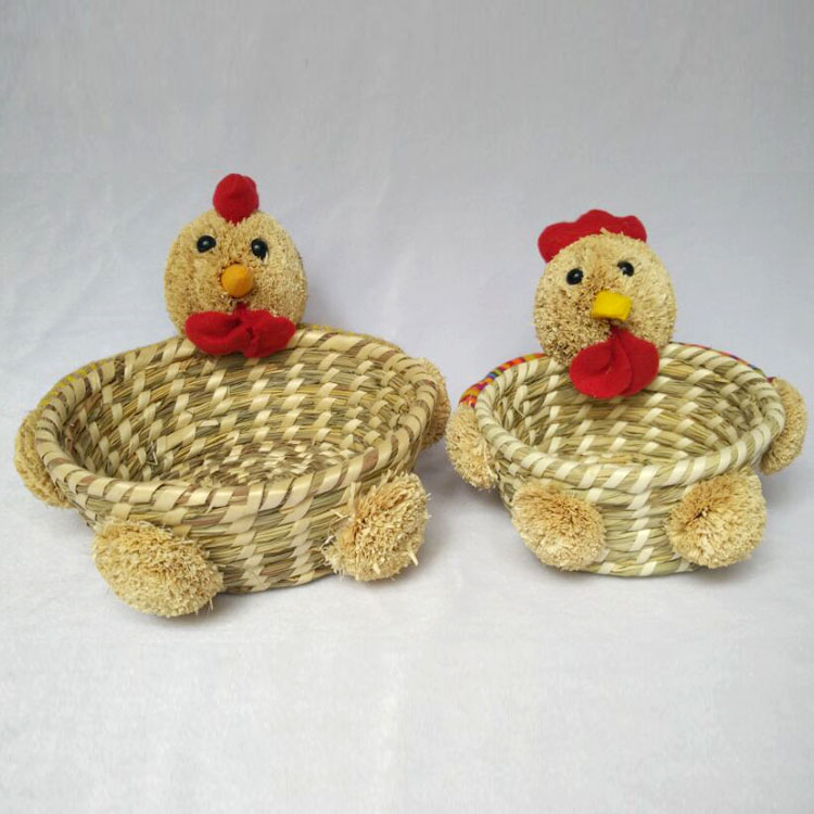 Rural friendly straw storage baskets creative handmade storage baskets bedroom artifact storage basket