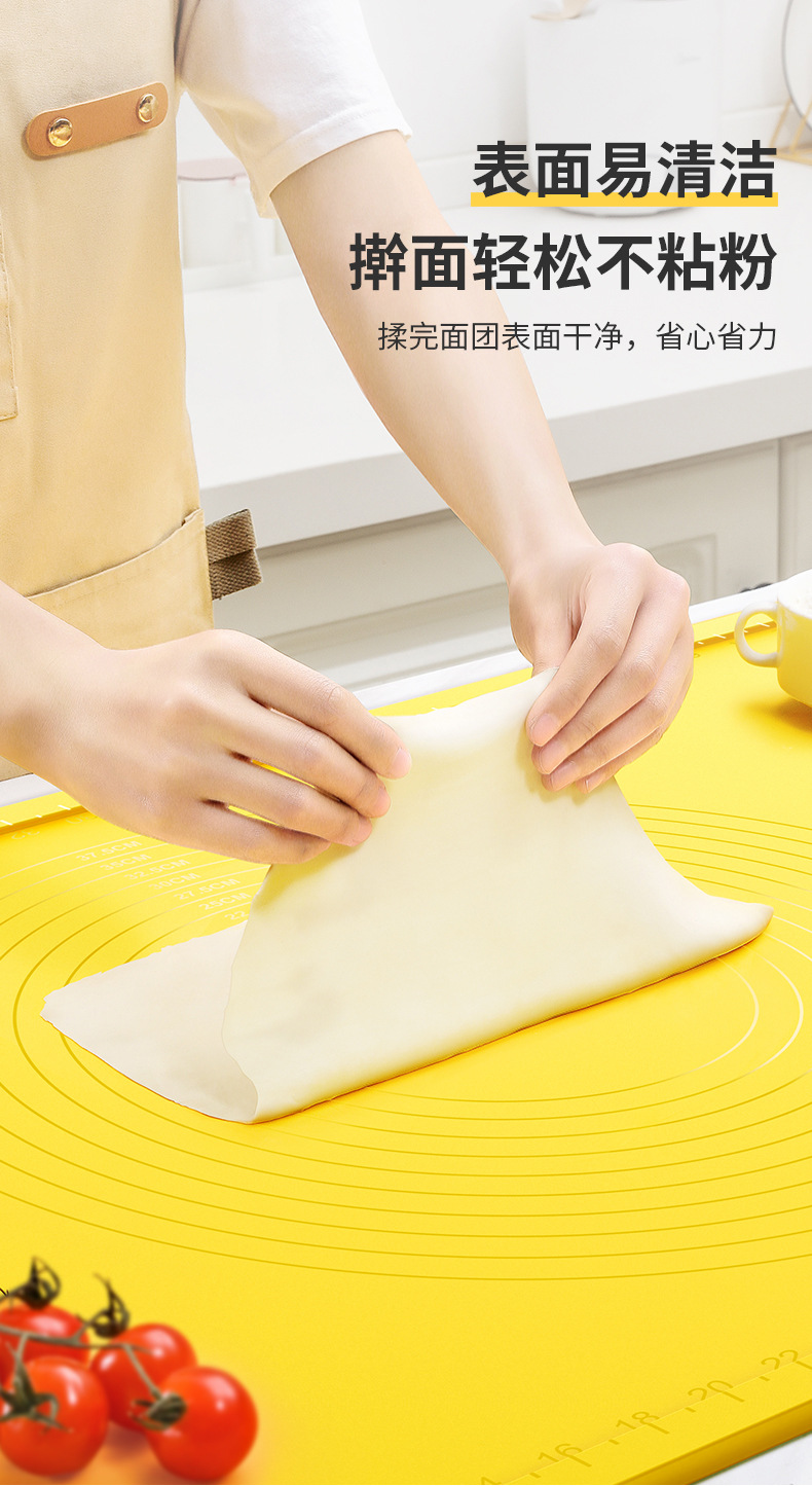 Silicone Dough Kneading Thickened Food Grade Baking Dough Rolling Pad Panel Household Baking Mat Plastic Chopping Board and Noodle Artifact Silicone Dough Kneading Thickened Food Grade Baking Dough Rolling Pad Panel Household Baking Mat Plastic Chopping Board and Noodle Artifact