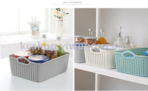 Desktop Storage basket plastic hollow out storage baskets bathroom storage baskets woven storage basket toy Snack basket