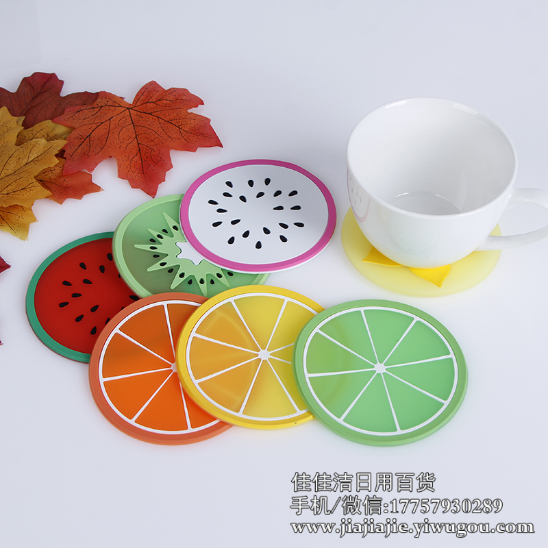 Colorful Jelly Color Fruit Modeling Coaster Silicone Coaster Creative Insulation Pad Fruit Teacup Mat Colorful Jelly Color Fruit Modeling Coaster Silicone Coaster Creative Insulation Pad Fruit Teacup Mat