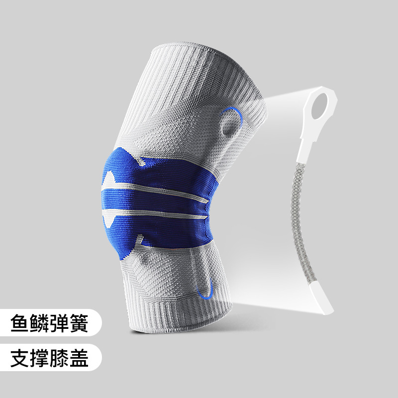 Factory Wholesale Fitness Running Cycling Patella Knee Pad Knitted Warm Keeping Sports Kneepad Silicone Sleeve Protective Gear