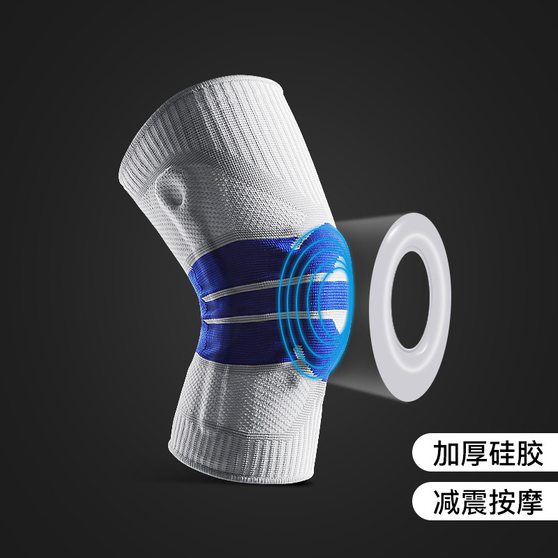 Factory Wholesale Fitness Running Cycling Patella Knee Pad Knitted Warm Keeping Sports Kneepad Silicone Sleeve Protective Gear