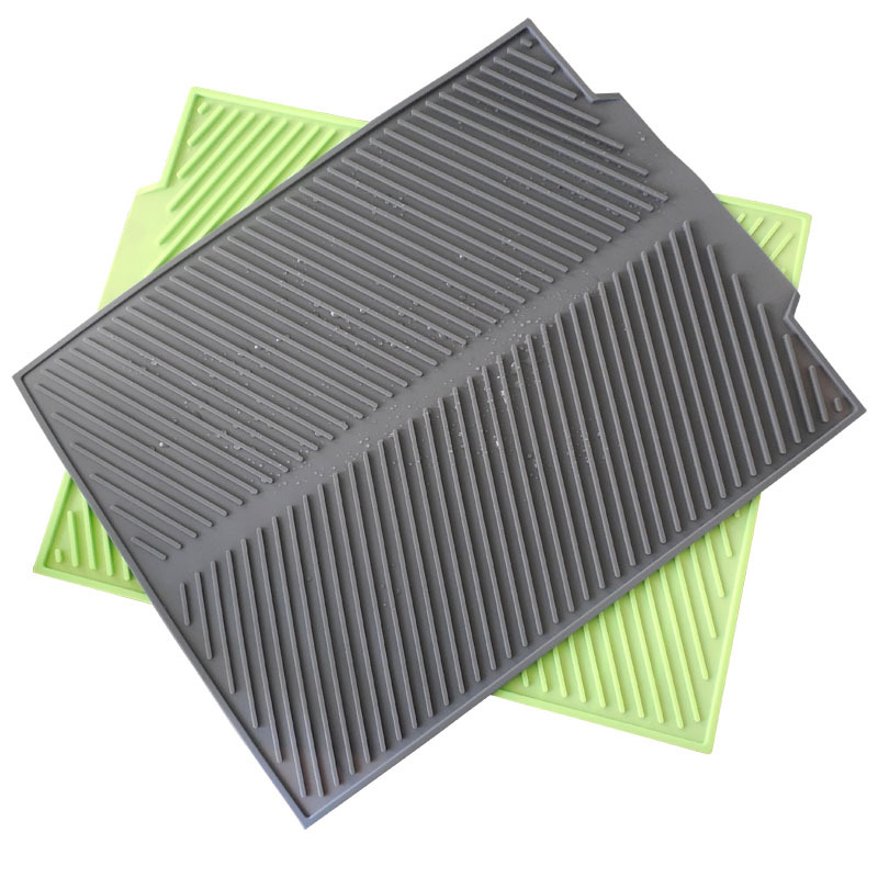 Draining Pad Kitchen Drying Mat Silicone Drainage Mat Fruit and Vegetable Pots and Pans Draining Mat Large and Small
