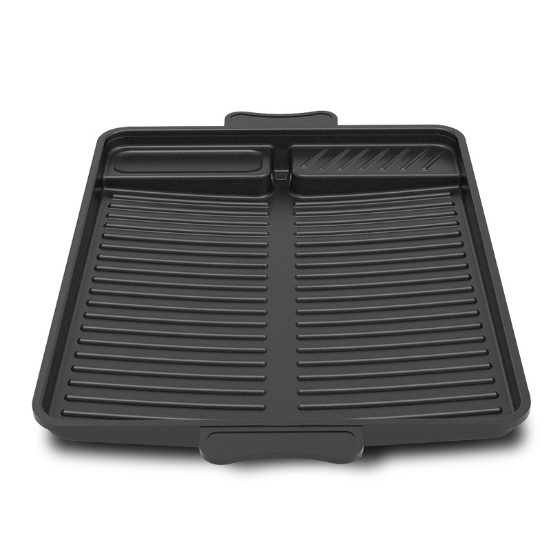 Korean-Style Medical Stone Aluminum Alloy Square Barbecue Plate Open Fire Card Barbecue Plate Portable Outdoor Non-Stick Coating Frying Pan