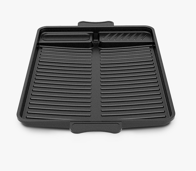 Korean-Style Medical Stone Aluminum Alloy Square Barbecue Plate Open Fire Card Barbecue Plate Portable Outdoor Non-Stick Coating Frying Pan