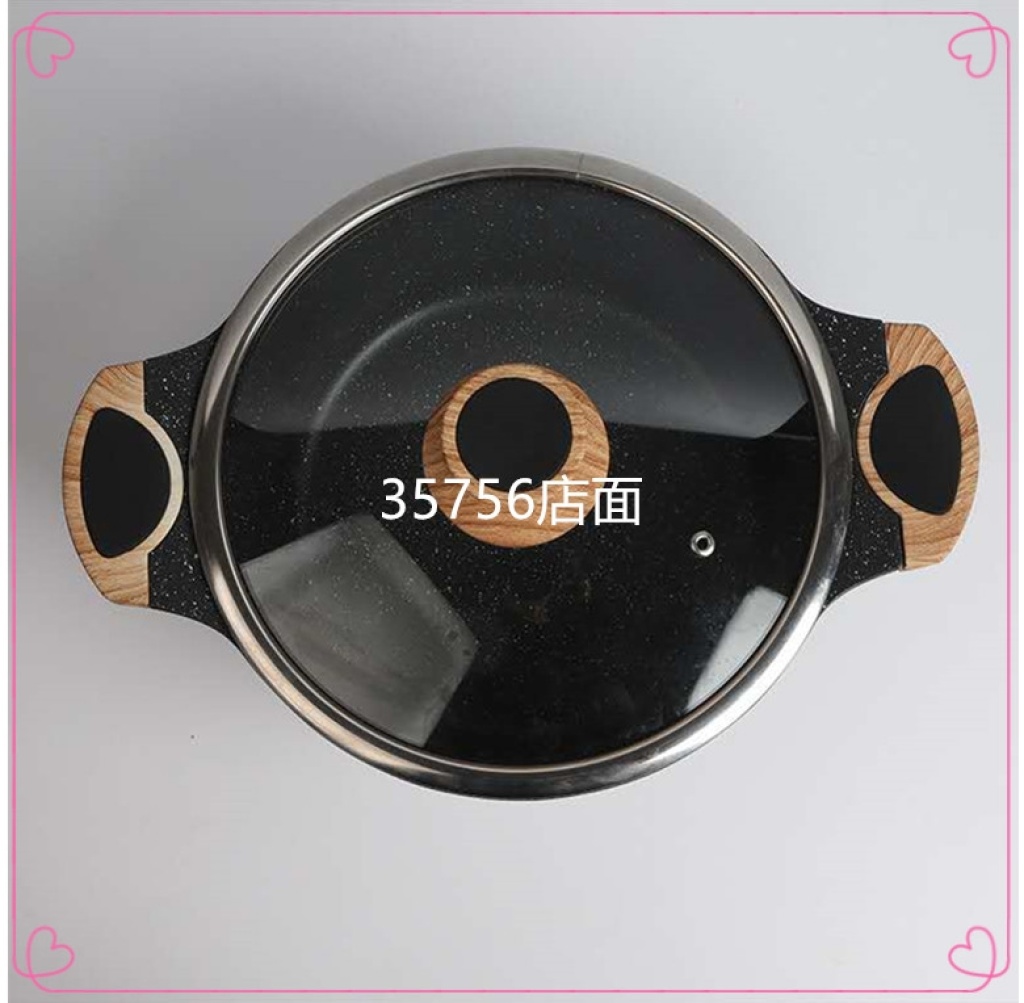 Spot Supply Korean Maite Stone Non-Stick Pot Soup Pot Braised Pot Induction Cooker Open Fire General 28cm Spot Supply Korean Maite Stone Non-Stick Pot Soup Pot Braised Pot Induction Cooker Open Fire General 28cm