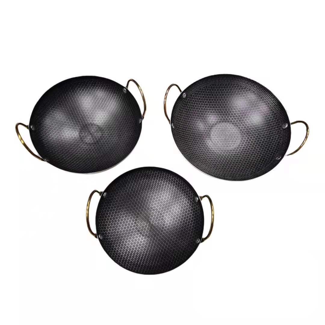 Non-Stick Hot Pot Korean Style Alcohol Pot Honeycomb Non-Stick Pan Fire Stewed Pot Golden Ear round Bottom Bar Jinding