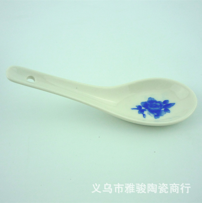 Chun blue and white porcelain ceramic bowl four four tablespoons daily gift gift set high-grade gift items Chun blue and white porcelain ceramic bowl four four tablespoons daily gift gift set high-grade gift items