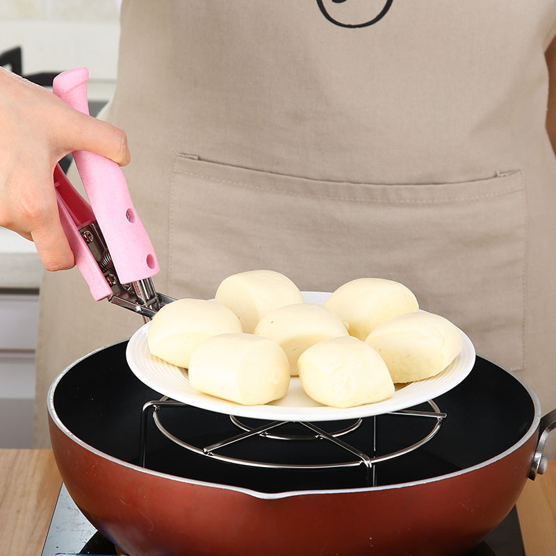 New Creative Wheat Straw Multi-Functional Bowl Clip Bowl Holder Anti-Scald Dish Clamp Dish-Grabbing Device Clip Non-Slip Plate Clamp